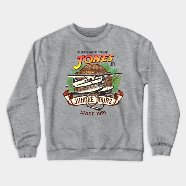 Dr. Jones Jungle Tours Crewneck Sweatshirt by Alema Art